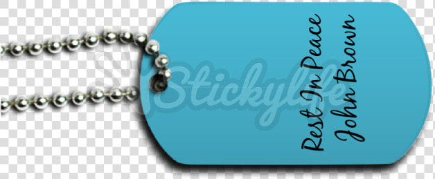 Rest In Peace Dog Tag Back   Chain  HD Png DownloadTransparent PNG