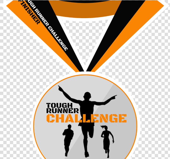 Transparent Runner Silhouette Png   Tough Runner Medal  Png DownloadTransparent PNG