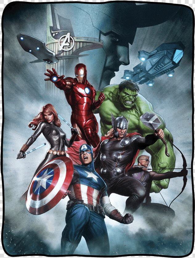 Avengers With Loki Fleece Blanket   Avengers Assemble All Avengers  HD Png DownloadTransparent PNG