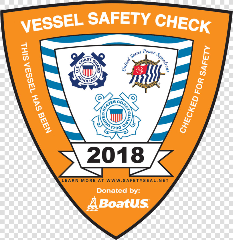 2018 Vessel Safety Check Decal   Vessel Safety Check 2018  HD Png DownloadTransparent PNG