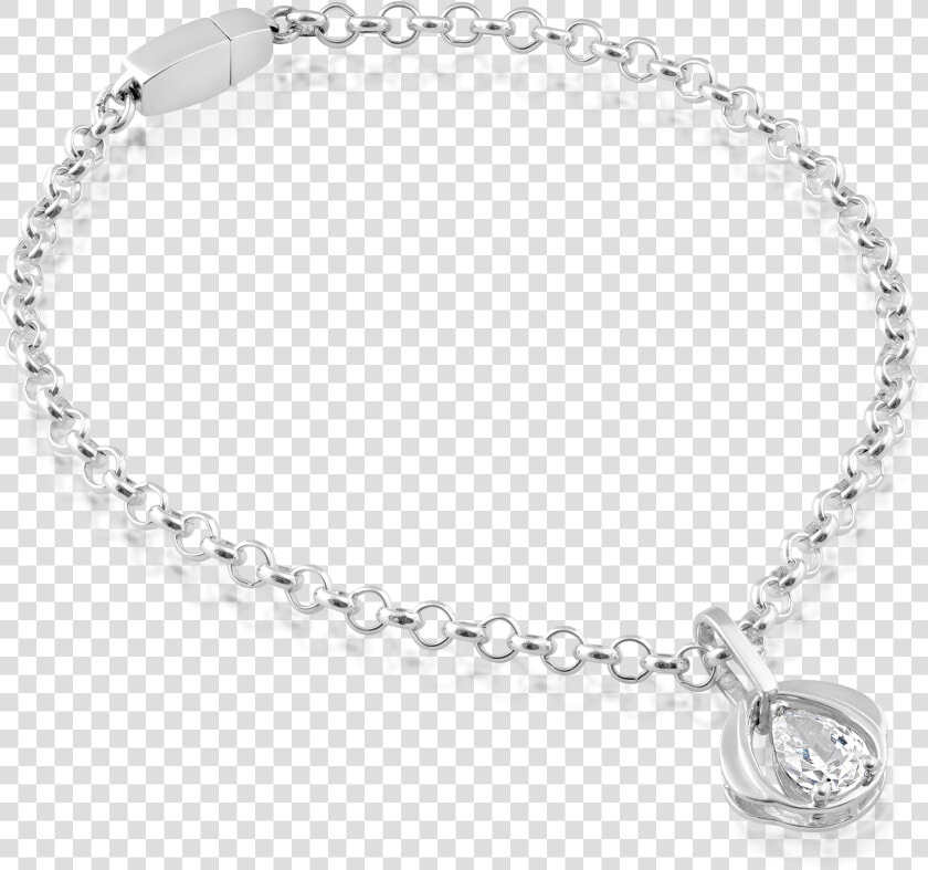 Sterling Silver Chain Bracelet With Blossom Pendant   Bracelet  HD Png DownloadTransparent PNG