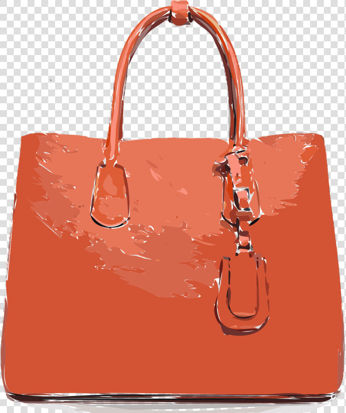 Orange Flat Leather Bag Clip Arts   Handbag  HD Png DownloadTransparent PNG