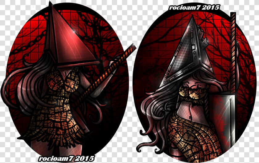 Female Pyramid Head Silent Hill Red Pyramid Rocioam7   Illustration  HD Png DownloadTransparent PNG