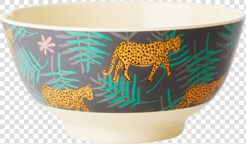 Rice Melamine Bowl With Leopard And Leaves Print  HD Png DownloadTransparent PNG