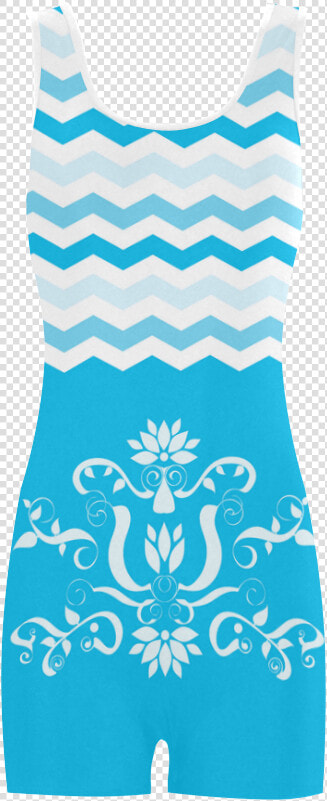 Blue Chevron Pattern Zig Zag Classic One Piece Swimwear   Active Tank  HD Png DownloadTransparent PNG