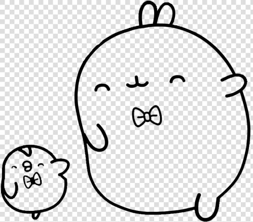 Molang Black And White  HD Png DownloadTransparent PNG