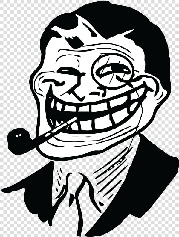 Trollface Clipart Draw Troll Face Gentleman    Troll Face Thug Life  HD Png DownloadTransparent PNG