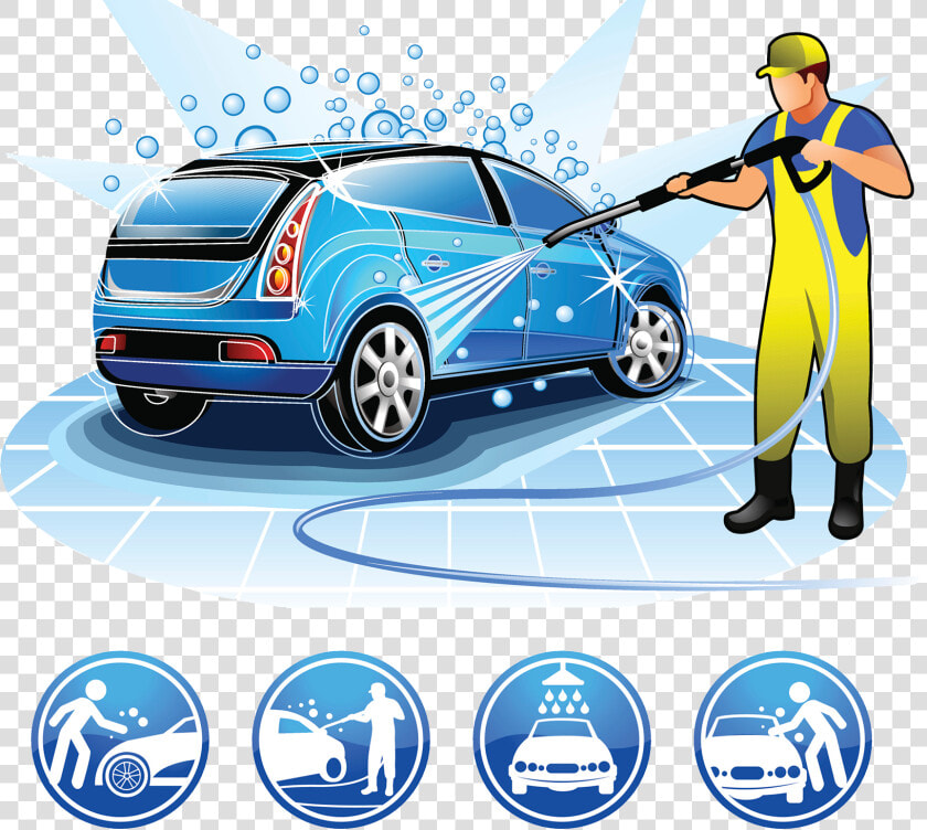 Beauty Car Illustration Wash Services Cartoon Care   Cartoon Car Washing Logo  HD Png DownloadTransparent PNG