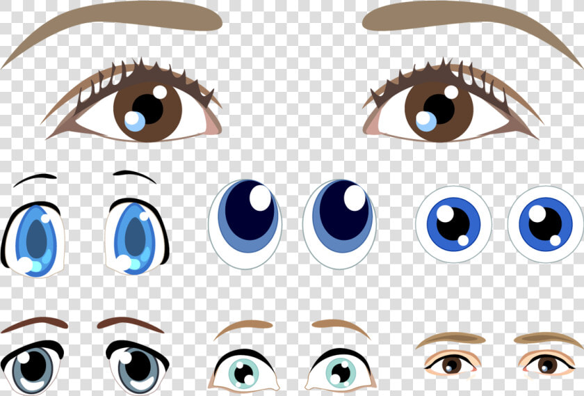 Eyebrow Clip Art   Cartoon Girl Eyes Vector  HD Png DownloadTransparent PNG