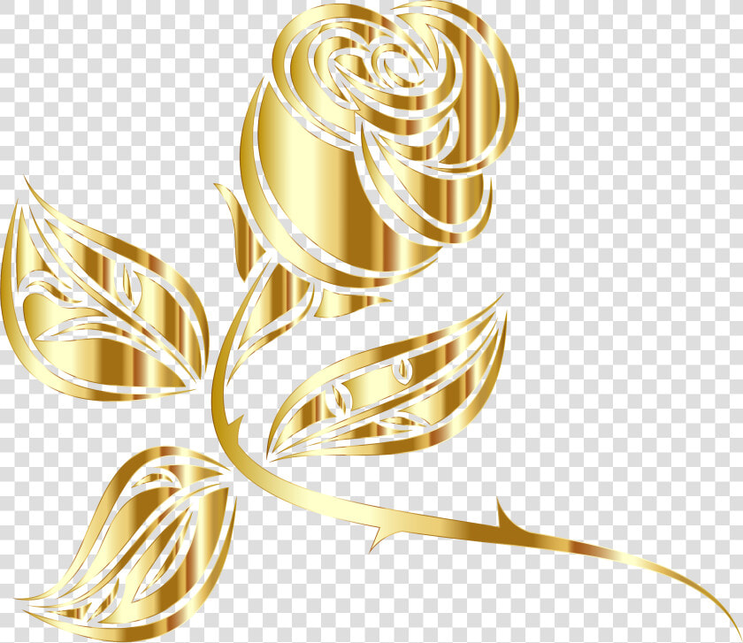 Clipart Rose Thorn   Gold Roses Clip Art  HD Png DownloadTransparent PNG