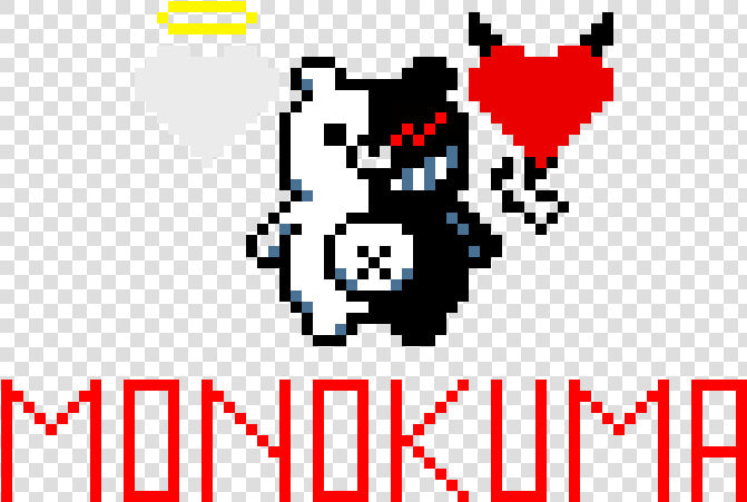 Monokuma En Pixel  HD Png DownloadTransparent PNG