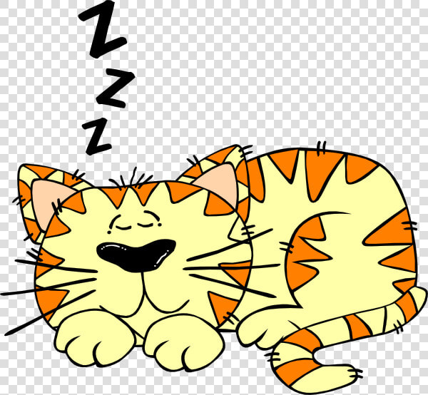 Sleep Cat Clip Art   Animal Sleep Clipart  HD Png DownloadTransparent PNG