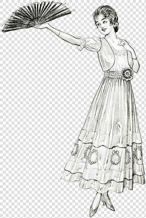 Woman  Lady  Vintage  Victorian  Edwardian  Fashion   Happy 50th Birthday Vintage  HD Png DownloadTransparent PNG