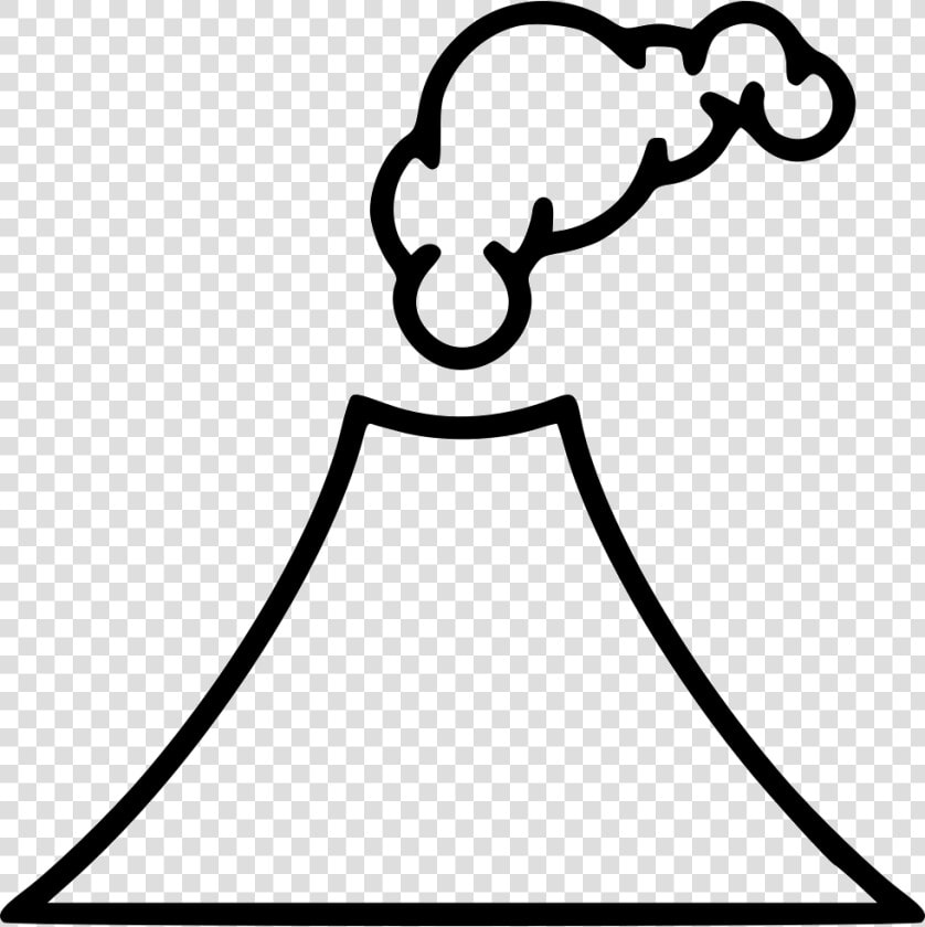 Erupting Volcano   Volcano Black And White  HD Png DownloadTransparent PNG