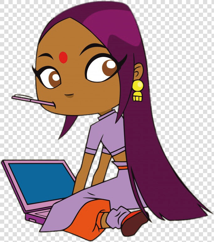 Sally Bollywood Working On Her Computer   Sally Bollywood  HD Png DownloadTransparent PNG