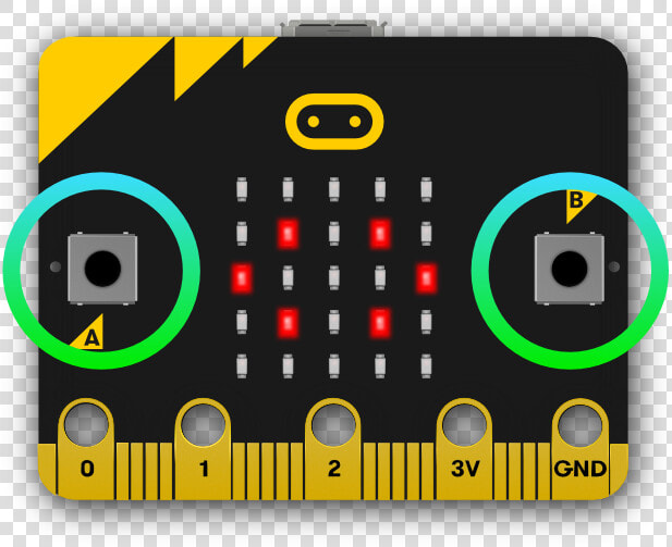 The Micro   Bit Buttons   Push Button Micro Bit  HD Png DownloadTransparent PNG