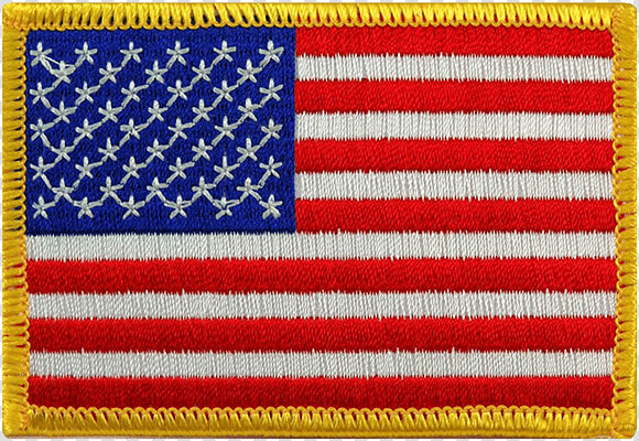 American Flag Patch Gold   American Flag Patch  HD Png DownloadTransparent PNG