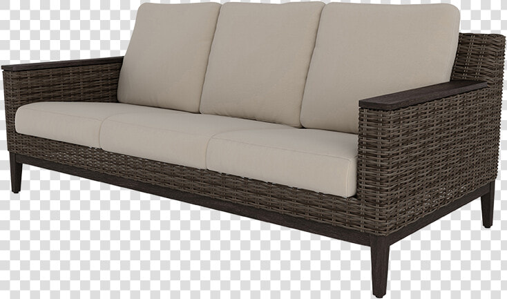 Remy Sofa With Armrest Caps Hickory   Studio Couch  HD Png DownloadTransparent PNG