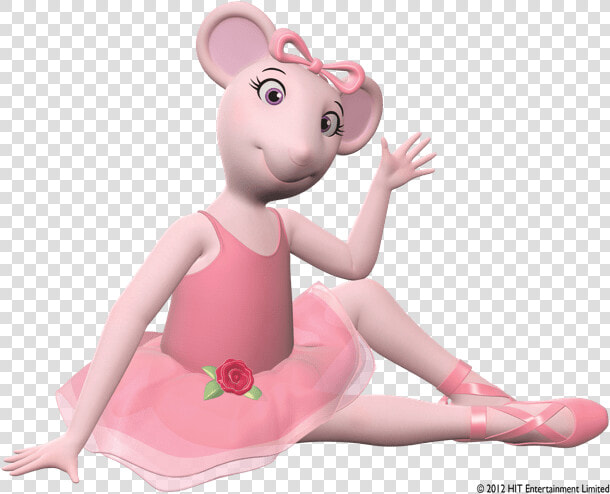 Angelina Sitting On The Floor And Waving   Angelina The Ballerina  HD Png DownloadTransparent PNG