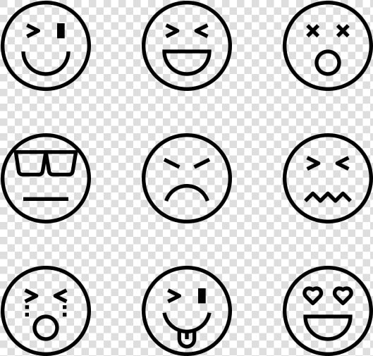 Emoji Pensativo Lineart   Media Player Buttons Png  Transparent PngTransparent PNG