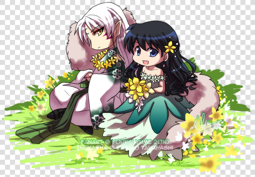 Resmiranda Has A Series About Sesshomaru And Kagome   Sesshomaru X Kagome Art  HD Png DownloadTransparent PNG