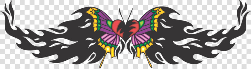 Tribal Butterfly Tattoo Colored Decal   Tattoo Color Png Transparent  Png DownloadTransparent PNG