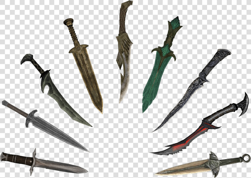 Transparent Skyrim Dragon Png   Skyrim Daggers  Png DownloadTransparent PNG