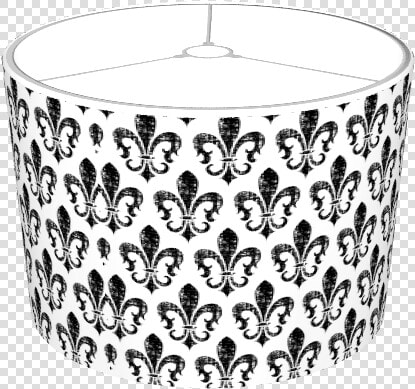 Distressed Fleur De Lis Black And White Lampshade   Lampshade  HD Png DownloadTransparent PNG