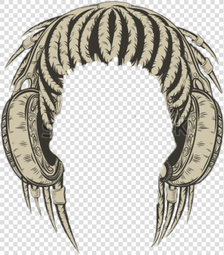  dessin Dreadlocks   Dread Head Skull  HD Png DownloadTransparent PNG