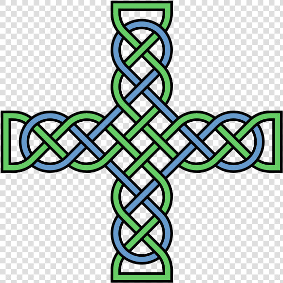 Knotwork Cross Multicolored   Celtic Knot Crosses  HD Png DownloadTransparent PNG