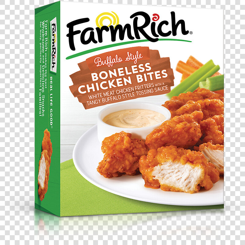 Buffalo Style Boneless Chicken Bites   Farm Rich Mozzarella Sticks  HD Png DownloadTransparent PNG