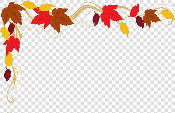 Fall Border Falling Clipart Corner Pencil And In Color   Fall Leaves Border Png  Transparent PngTransparent PNG