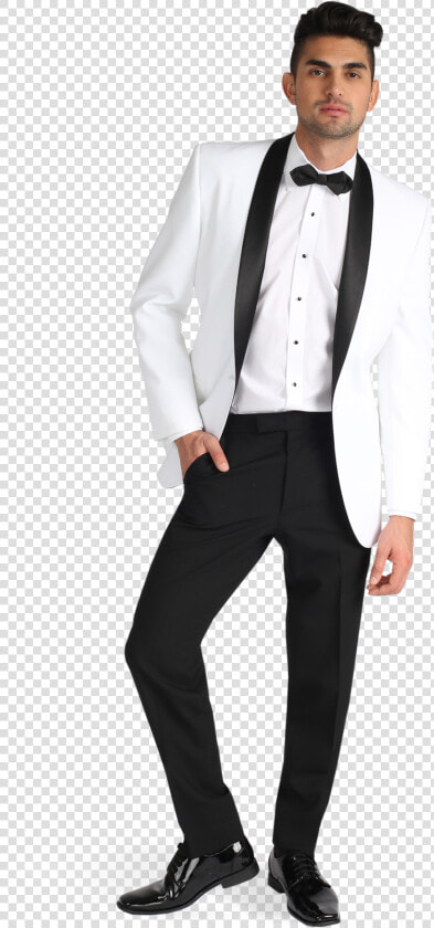 Black Shawl Lapel Tuxedo   White And Black Prom Suits  HD Png DownloadTransparent PNG