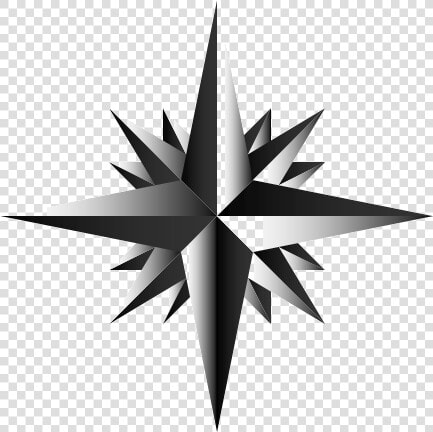 Compass Rose Black On White Transparent   Compass Rose  HD Png DownloadTransparent PNG