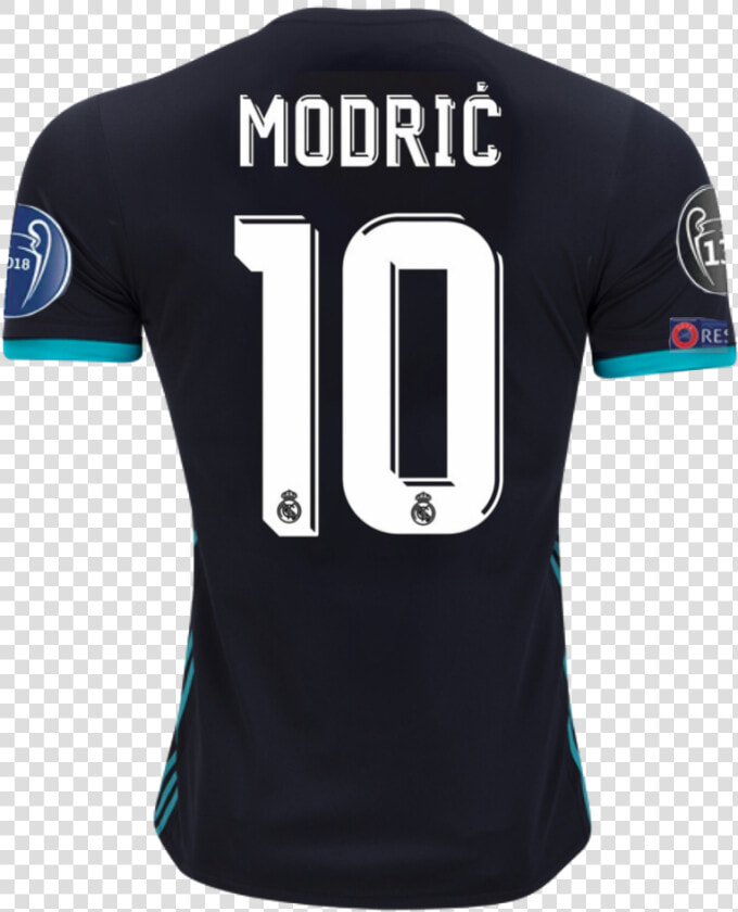 Real Madrid 17 18 Away Ucl Jersey Modrić   Sports Jersey  HD Png DownloadTransparent PNG