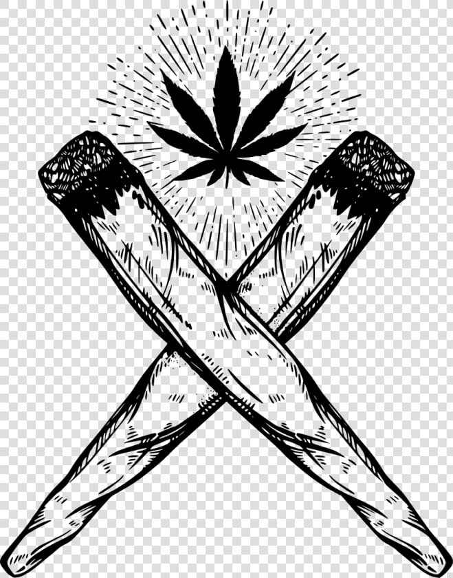 Joint Drawing Cannabis Smoking   Marijuana Drawings  HD Png DownloadTransparent PNG