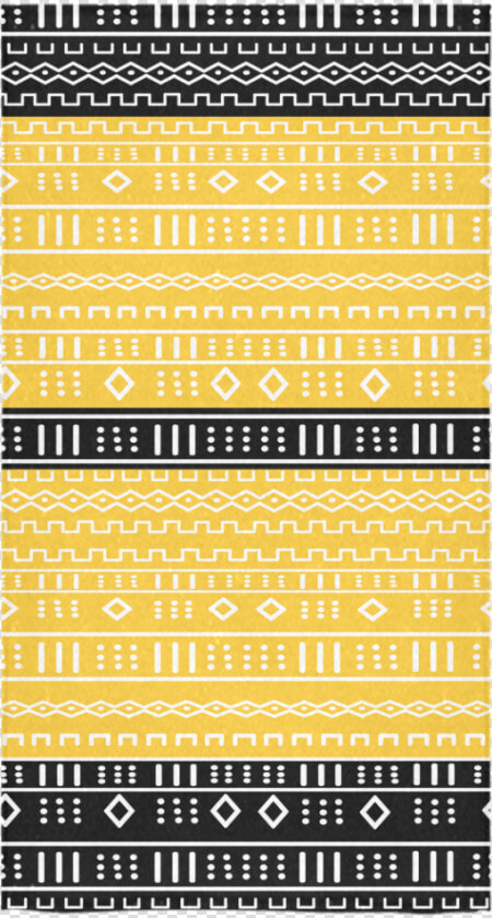 Black And Gold Modern Mudcloth Bath Towel 30 X56   Poster  HD Png DownloadTransparent PNG