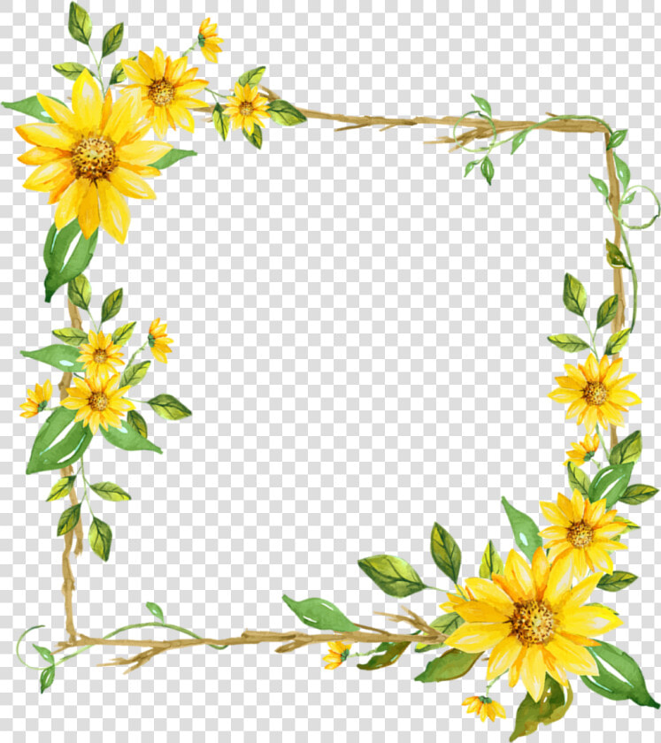  flower  square  floral  frame  leaf  watercolor  colorful   Picsart Photo Studio  HD Png DownloadTransparent PNG