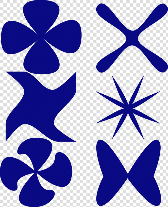 Butterfly  Shapes  Silhouettes  Star  Swirl  Blue   Organic Shapes In Art  HD Png DownloadTransparent PNG