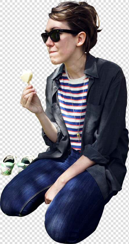 Sitting People Charlie Bruzzese Charlie Bruzzese Png   People Ice Cream Png  Transparent PngTransparent PNG