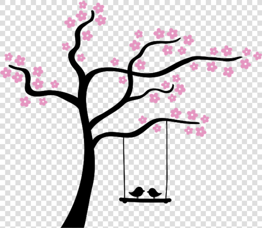 Lovebirds Lovebird Love Loves Lovely Tree Trees   Wall Art Of Tree  HD Png DownloadTransparent PNG