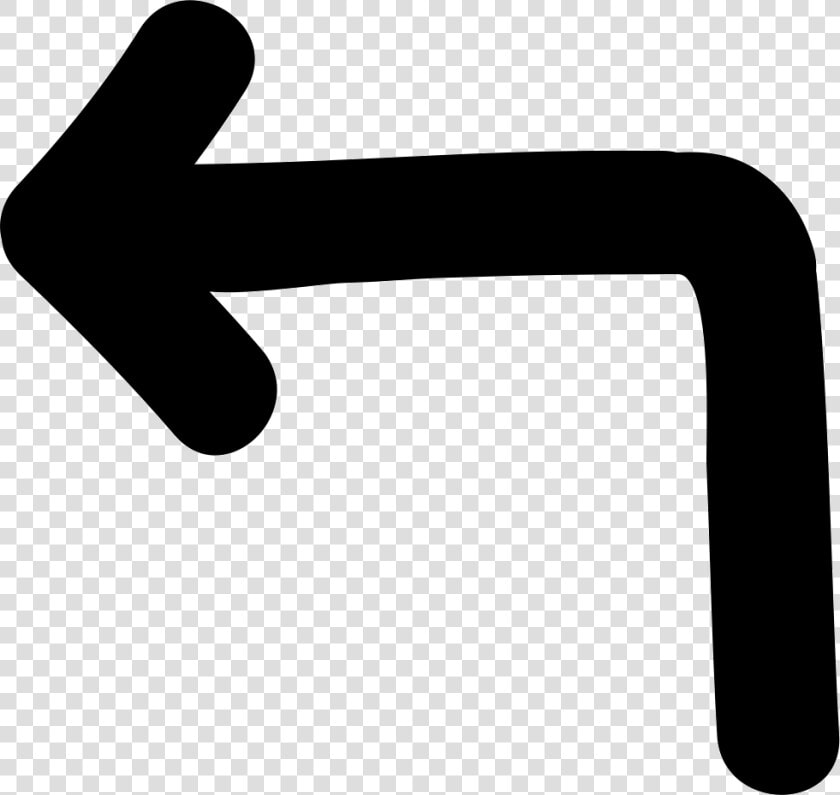 Back Arrow Pointing Left Hand Drawn Symbol Comments   Arrow Pointing Back  HD Png DownloadTransparent PNG