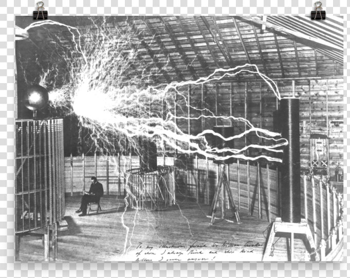 Nikola Tesla In His Colorado Springs Experimental Station  HD Png DownloadTransparent PNG