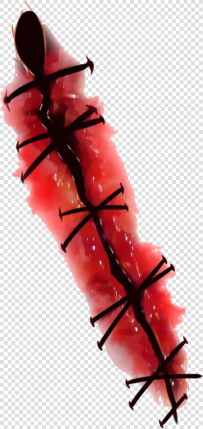  hurt  stiches  sticker  blood  bleeding  cut  creepy   Wound Png  Transparent PngTransparent PNG