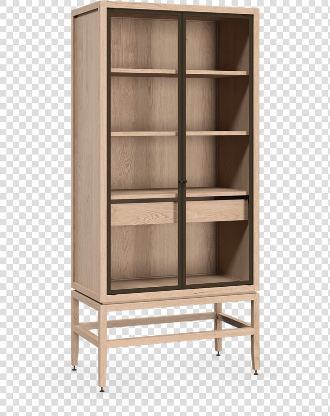 Coquo Volitare White Oak Solid Wood Modular 2 Glass   Bookcase  HD Png DownloadTransparent PNG