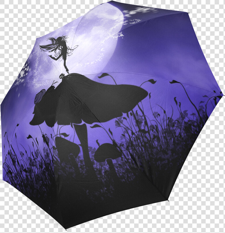 A Beautiful Fairy Dancing On A Mushroom Silhouette   Fairies Inverted Umbrella  HD Png DownloadTransparent PNG