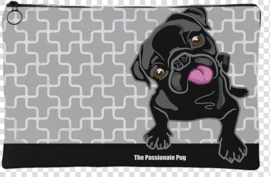 Black Pug Makeup Pouch Slate   Wallpaper  HD Png DownloadTransparent PNG