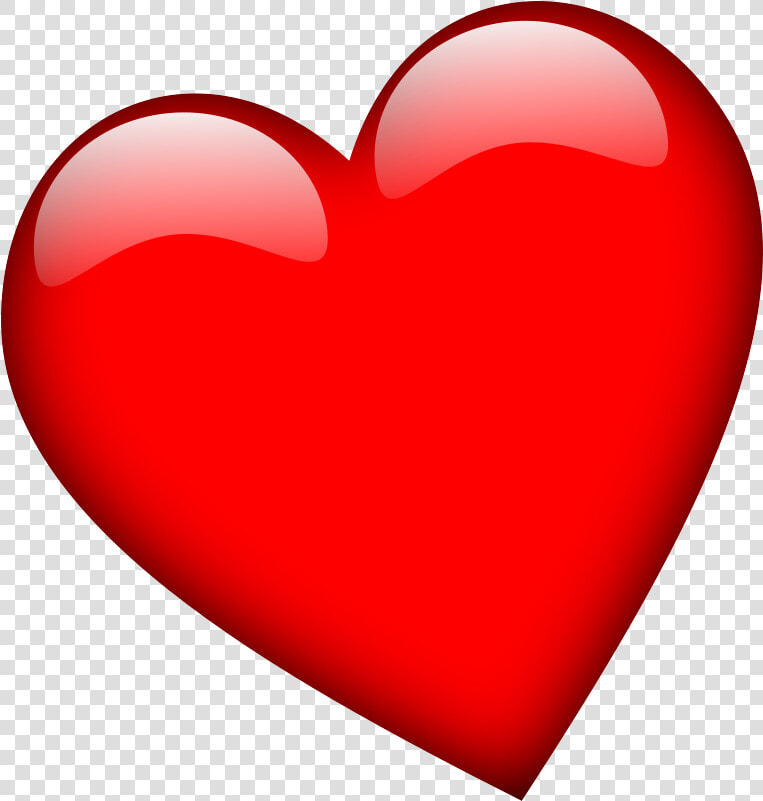 Big Bold Red Heart Clipart   Heart Slanted  HD Png DownloadTransparent PNG