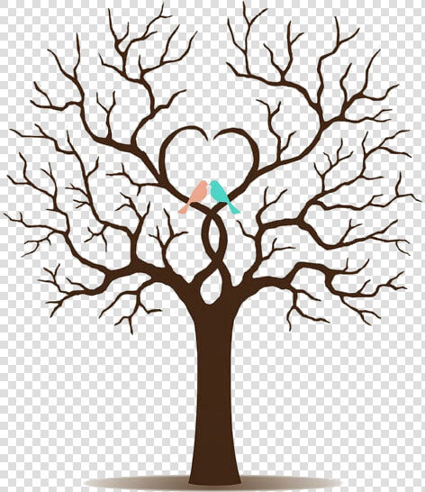 Tree Wedding Clipart Svg Freeuse Download Pesquisa   Free Printable Wedding Tree Guest Book  HD Png DownloadTransparent PNG