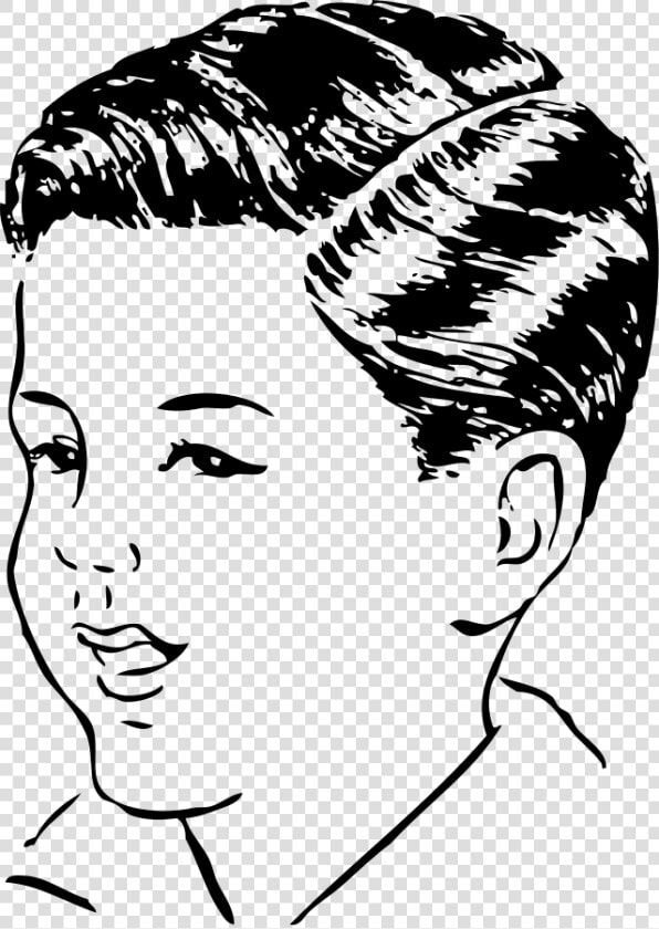 Medium Haircut With Side Part 3 Svg Clip Arts   Hair Part Clipart  HD Png DownloadTransparent PNG